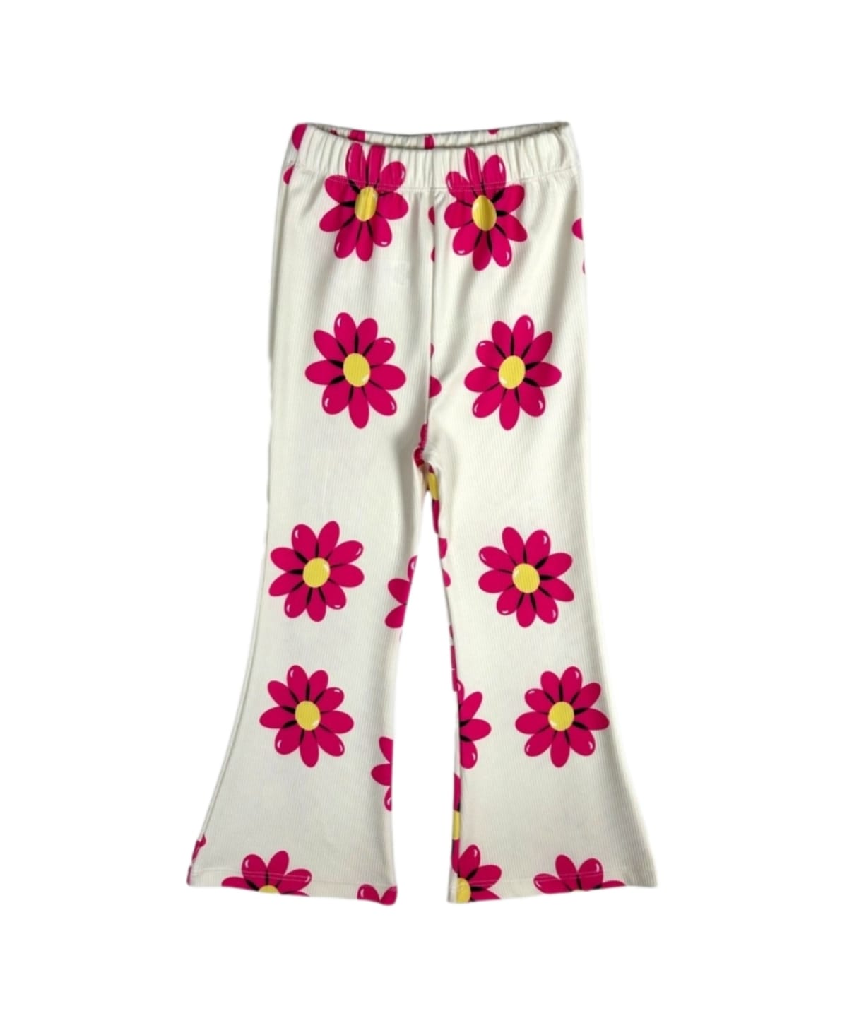 Little Retro Daisy Print Bell Bottom Pants  2 year to 14 years
